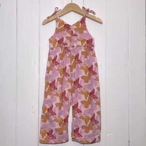 KATE QUINN EUC 100% Organic Cotton Butterfly Pattern Jumpsuit